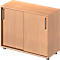 Schäfer Shop Genius Armoire à portes coulissantes TETRIS WOOD, 2 HC, l. 1000 x P 421 x H 800 mm, hauteur avec patins inclus, hêtre