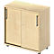 Schäfer Shop Genius Armoire à portes coulissantes TETRIS WOOD, 2 HC, l. 800 mm, hauteur (patins inclus), coloris érable
