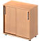 Schäfer Shop Genius Armoire à portes coulissantes TETRIS WOOD, 2 HC, l. 800 mm, hauteur (patins inclus), coloris hêtre