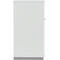 Schäfer Shop Genius Armoire à portes coulissantes TETRIS WOOD, 2 HC, socle en acier inclus, L 1200 x P 421 x H 800 mm, gris clair