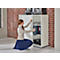 Schäfer Shop Genius Armoire à portes coulissantes TETRIS WOOD, 3 HC, l. 1200 mm, avec socle en acier, blanc 