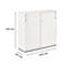 Schäfer Shop Genius Armoire à portes coulissantes TETRIS WOOD, 3 HC, l. 1200 mm, avec socle en acier, blanc 