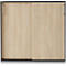 Schäfer Shop Genius Armoire à portes coulissantes TETRIS WOOD, 3 HC, L 1200 mm, hauteur incl. patins, graphite/chêne
