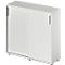 Schäfer Shop Genius Armoire à portes coulissantes TETRIS WOOD, 3 HC, L 1200 mm, hauteur incl. patins, gris clair
