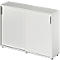 Schäfer Shop Genius Armoire à portes coulissantes TETRIS WOOD, 3 HC, L 1600 mm, hauteur incl. patins, gris clair