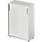 Schäfer Shop Genius Armoire à portes coulissantes TETRIS WOOD, 3 HC, L 800 mm, hauteur incl. patins, gris clair