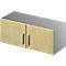Schäfer Shop Genius Armoire à poser TETRIS SOLID, corps en acier, 1 HC, l. 1000 mm, coloris érable/alu blanc