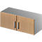 Schäfer Shop Genius Armoire à poser TETRIS SOLID, corps en acier, 1 HC, l. 1000 mm, coloris hêtre/alu blanc