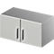 Schäfer Shop Genius Armoire à poser TETRIS SOLID, corps en acier, 1 HC, l. 800 mm, gris clair/alu blanc