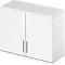 Schäfer Shop Genius Armoire à poser TETRIS WOOD, 2 HC, l. 1000 mm, verrouillable, blanc