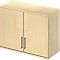 Schäfer Shop Genius Armoire à poser TETRIS WOOD, 2 HC, l. 1000 mm, verrouillable, coloris érable