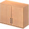 Schäfer Shop Genius Armoire à poser TETRIS WOOD, 2 HC, l. 1000 mm, verrouillable, coloris hêtre