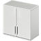 Schäfer Shop Genius Armoire à poser TETRIS WOOD, 2 HC, l. 800 mm, verrouillable, gris clair