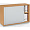 Schäfer Shop Genius Armoire à rideau coulissant transversal 2 HC, l. 1200 x P 421 x H 800 mm, coloris hêtre 
