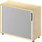 Schäfer Shop Genius Armoire à rideau coulissant transversal TETRIS WOOD, 2 HC, l. 1000 mm, hauteur (patins inclus), coloris érable