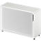Schäfer Shop Genius Armoire à rideau coulissant transversal TETRIS WOOD, 2 HC, l. 1200 mm, hauteur (patins inclus), blanc