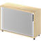 Schäfer Shop Genius Armoire à rideau coulissant transversal TETRIS WOOD, 2 HC, l. 1200 mm, hauteur (patins inclus), coloris érable