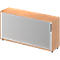 Schäfer Shop Genius Armoire à rideau coulissant transversal TETRIS WOOD, 2 HC, l. 1600 mm, hauteur (patins inclus), coloris hêtre