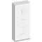 Schäfer Shop Genius Armoire combinée TETRIS SOLID, 2 étagères derrière 2 portes + 3 tiroirs à DS, l. 800 x P 413 x H 2239 mm, blanc/alu blanc