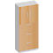 Schäfer Shop Genius Armoire combinée TETRIS SOLID, 2 étagères derrière 2 portes + 3 tiroirs à DS, l. 800 x P 413 x H 2239 mm, décor hêtre/alu blanc