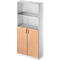 Schäfer Shop Genius Armoire combinée TETRIS SOLID, 5 HC, portes battantes en verre, l. 1000 mm, verrouillable