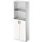 Schäfer Shop Genius Armoire combinée TETRIS SOLID, 5 HC, portes battantes en verre, l. 800 mm, verrouillable