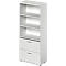 Schäfer Shop Genius Armoire combinée TETRIS WOOD, 5 HC, H 1910 mm, 2 tiroirs à dossiers suspendus, hauteur (patins inclus), gris clair