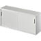 Schäfer Shop Genius Armoire d'appoint TETRIS SOLID, 2 HC, à la hauteur de bureau, l. 1600 mm, plateau de finition de 25 mm, gris clair/alu blanc