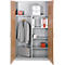 Schäfer Shop Genius Armoire de classement/vestiaire TETRIS SOLID, l. 1200 mm, 5 HC, verrouillable, coloris hêtre/alu blanc