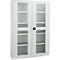 Schäfer Shop Genius Armoire en acier FS, en tôle d'acier, avec fenêtre d'inspection, trous de ventilation, L 1343 x P 520 x H 1950 mm, 5 HC, jusqu'à 750 kg, gris clair/gris clair