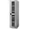Schäfer Shop Genius Armoire en acier FS, en tôle d'acier, avec fenêtre d'inspection, trous de ventilation, L 545 x P 520 x H 1950 mm, 5 HC, jusqu'à 250 kg, alu blanc/alu blanc