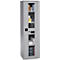 Schäfer Shop Genius Armoire en acier FS, en tôle d'acier, avec fenêtre d'inspection, trous de ventilation, L 545 x P 520 x H 1950 mm, 5 HC, jusqu'à 250 kg, alu blanc/alu blanc