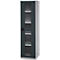 Schäfer Shop Genius Armoire en acier FS, en tôle d'acier, avec fenêtre d'inspection, trous de ventilation, L 545 x P 520 x H 1950 mm, 5 HC, jusqu'à 250 kg, alu blanc/anthracite