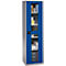 Schäfer Shop Genius Armoire en acier FS, en tôle d'acier, avec fenêtre d'inspection, trous de ventilation, L 545 x P 520 x H 1950 mm, 5 HC, jusqu'à 250 kg, alu blanc/bleu gentiane