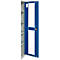 Schäfer Shop Genius Armoire en acier FS, en tôle d'acier, avec fenêtre d'inspection, trous de ventilation, L 545 x P 520 x H 1950 mm, 5 HC, jusqu'à 250 kg, gris clair/bleu gentiane