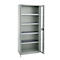Schäfer Shop Genius Armoire en acier FS, en tôle d'acier, avec fenêtre d'inspection, trous de ventilation, L 810 x P 520 x H 1950 mm, 5 HC, jusqu'à 300 kg, gris clair/gris clair