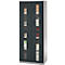 Schäfer Shop Genius armoire pour charges lourdes FS, en tôle d'acier, avec hublot, L 1055 x P 520 x H 1950 mm, 5 OH, blanc aluminium/gris anthracite, jusqu'à 1000 kg