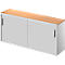 Schäfer Shop Genius Beistellschrank TETRIS SOLID, 2 OH, in Schreibtischhöhe, B 1600 mm, 25 mm Abdeckplatte, Buche-Dekor/weißalu