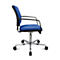 Schäfer Shop Genius Bezoekersstoel SSI Proline Visit P3+, gestoffeerde rugleuning, universele wielen, blauw
