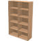 Schäfer Shop Genius Bibliothèque étagère TETRIS WALL, 5 HC, l. 1200 x P 420 x H 1880 mm, hêtre