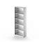 Schäfer Shop Genius Bibliothèque étagères TETRIS SOLID, en acier, 5 HC, l. 800 x P 413 x H 2143 mm, alu blanc
