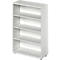 Schäfer Shop Genius Bibliothèque étagères TETRIS SOLID, panneau de particules, 4 HC, l. 1000 x P 421 x H 1520 mm, gris clair 