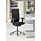 Schäfer Shop Genius Bürostuhl Matrix, mit Armlehnen, Auto-Synchronmechanik, Polstersitz, Netzrücken, Lordosenstütze, schwarz/alusilber