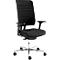 Schäfer Shop Genius Bürostuhl SSI PROLINE PREMIUM S2, teilautomatische Synchronmechanik, mit Armlehnen, Netz-Rückenlehne, schwarz/alusilber