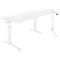 Schäfer Shop Genius Bureau 135° ERGOSTYLE PLANOVA, extension à droite, 1 niveau de réglage élect. de la h., l. 2165 mm, blanc/blanc 