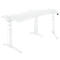 Schäfer Shop Genius Bureau 135° ergoSTYLE PLANOVA, extension à droite, 2 niveaux de rég. élect. de la hauteur, l. 2165 mm, blanc/blanc 