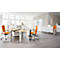 Schäfer Shop Genius Bureau 135° Ergostyle Planova, extension à gauche, réglage manuel de la hauteur, l. 2165 x P 800 mm, coloris érable/alu blanc 