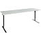 Schäfer Shop Genius bureau AERO FLEX, elektrisch in hoogte verstelbaar, rechthoekig, C-poot, B 2000 x D 800 x H 700-1200 mm, lichtgrijs/zwart + memory panel