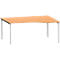 Schäfer Shop Genius Bureau asymétrique MODENA FLEX, extension à droite l. 1800 mm, hêtre 
