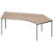 Schäfer Shop Genius Bureau d'angle MODENA FLEX 135°, approche à droite, chêne/anthracite